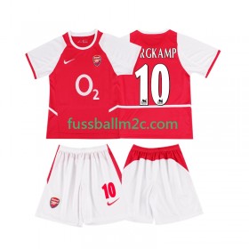 Fußballtrikots Arsenal BERGKAMP 10 2003 Retro Kinder Heim Trikotsatz 2002